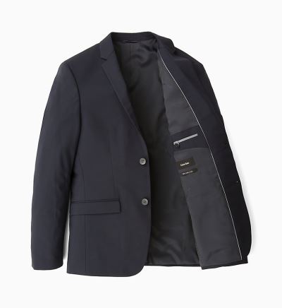 Calvin Klein Ruhák HU308732 | Calvin Klein Slim Wool Stretch Férfi Blézer Sötétkék